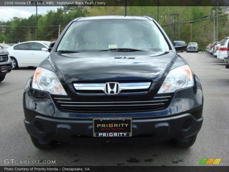 Nighthawk Black Pearl / Ivory 2008 Honda CR-V EX-L 4WD