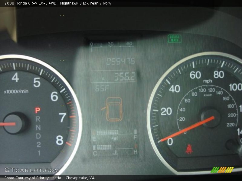 Nighthawk Black Pearl / Ivory 2008 Honda CR-V EX-L 4WD
