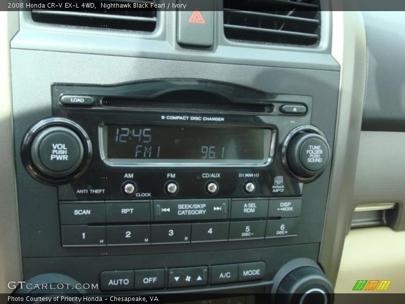 Nighthawk Black Pearl / Ivory 2008 Honda CR-V EX-L 4WD