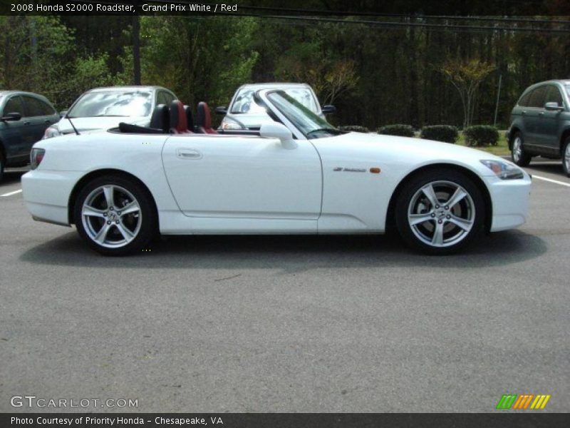 Grand Prix White / Red 2008 Honda S2000 Roadster