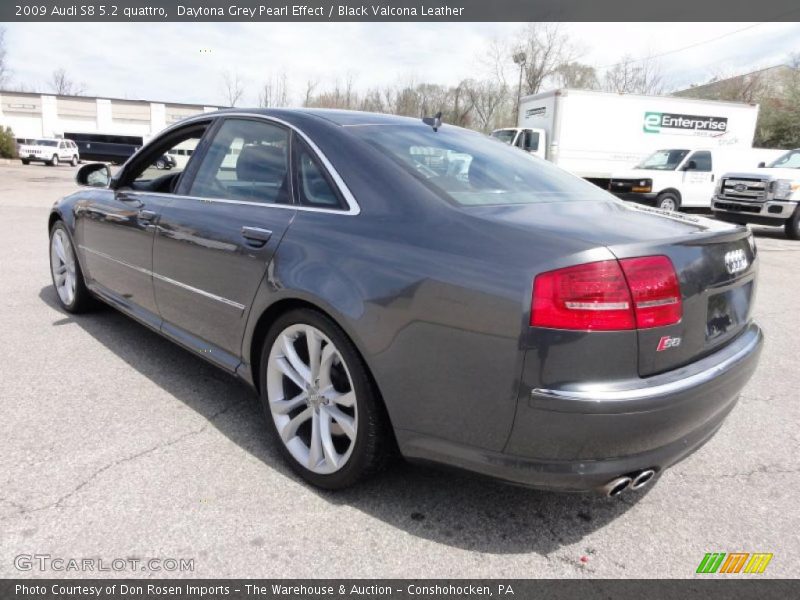 Daytona Grey Pearl Effect / Black Valcona Leather 2009 Audi S8 5.2 quattro