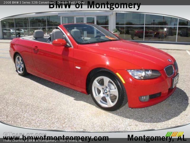 Crimson Red / Gray 2008 BMW 3 Series 328i Convertible