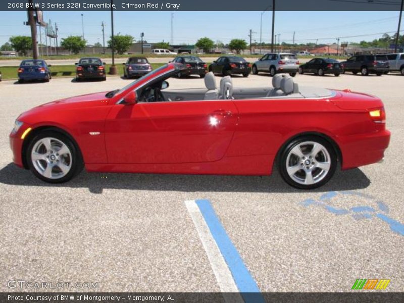 Crimson Red / Gray 2008 BMW 3 Series 328i Convertible