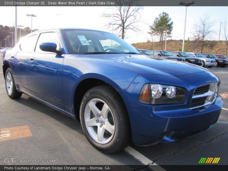Deep Water Blue Pearl / Dark Slate Gray 2010 Dodge Charger SE