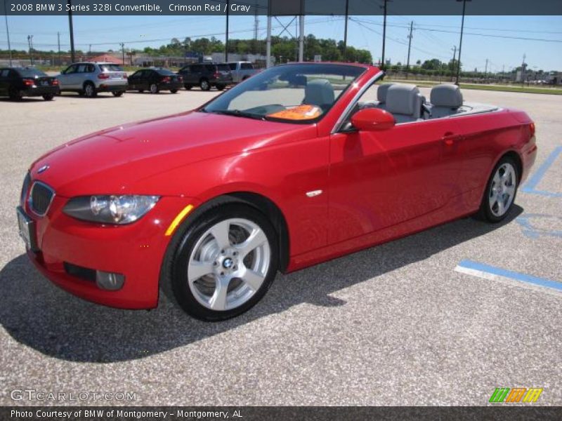 Crimson Red / Gray 2008 BMW 3 Series 328i Convertible