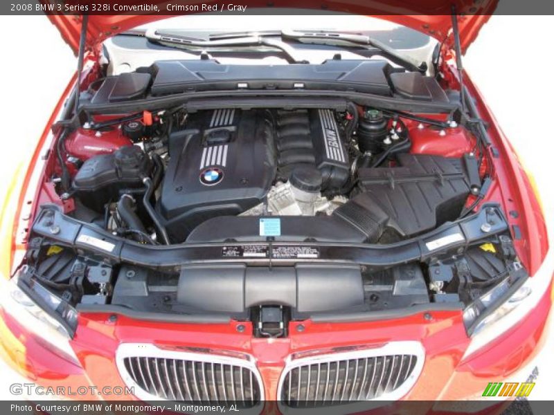 Crimson Red / Gray 2008 BMW 3 Series 328i Convertible