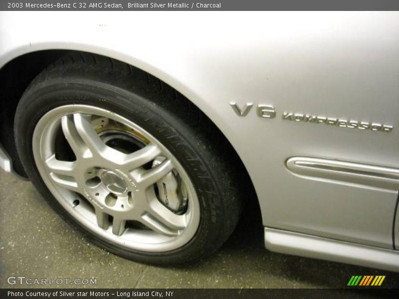 Brilliant Silver Metallic / Charcoal 2003 Mercedes-Benz C 32 AMG Sedan