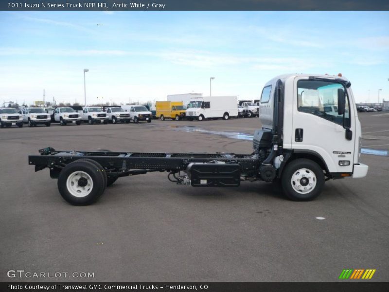 Arctic White / Gray 2011 Isuzu N Series Truck NPR HD