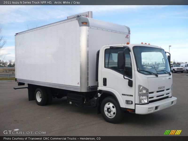 Arctic White / Gray 2011 Isuzu N Series Truck NPR HD