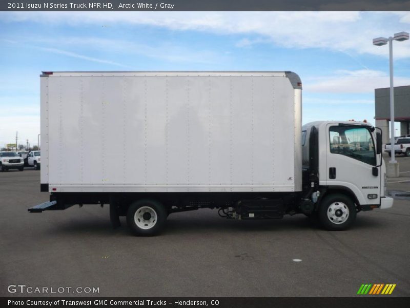 Arctic White / Gray 2011 Isuzu N Series Truck NPR HD