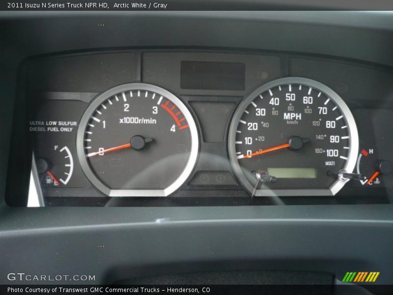 Arctic White / Gray 2011 Isuzu N Series Truck NPR HD