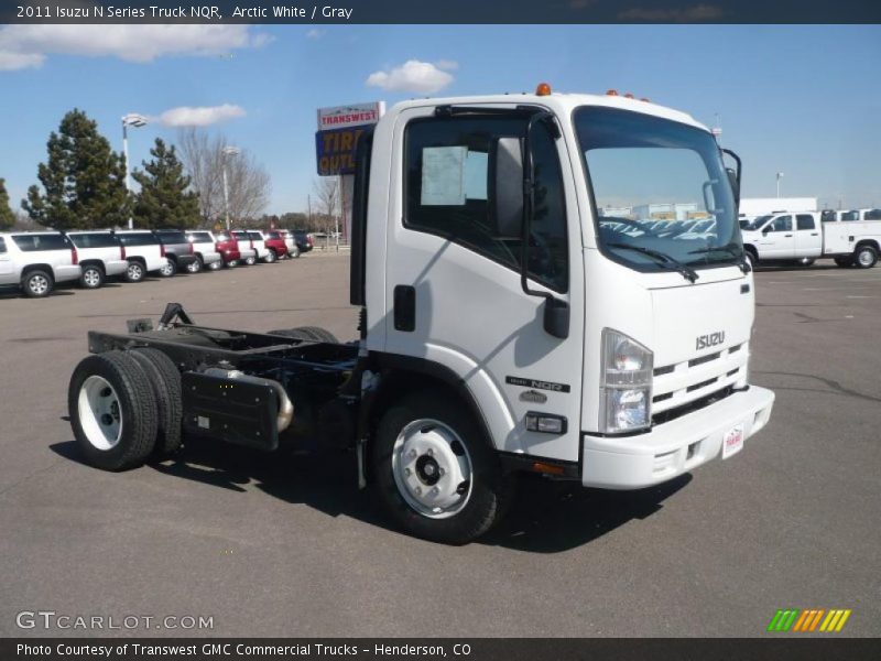 Arctic White / Gray 2011 Isuzu N Series Truck NQR