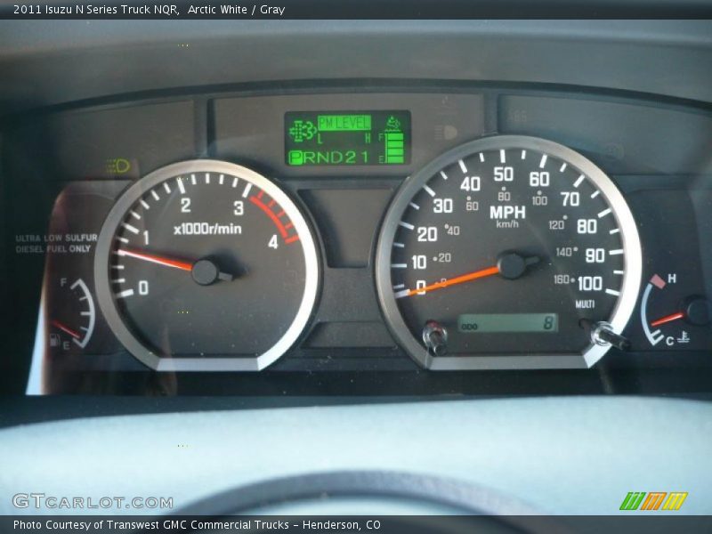 Arctic White / Gray 2011 Isuzu N Series Truck NQR
