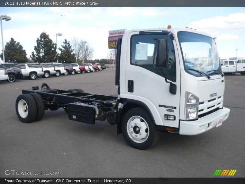 Arctic White / Gray 2011 Isuzu N Series Truck NQR