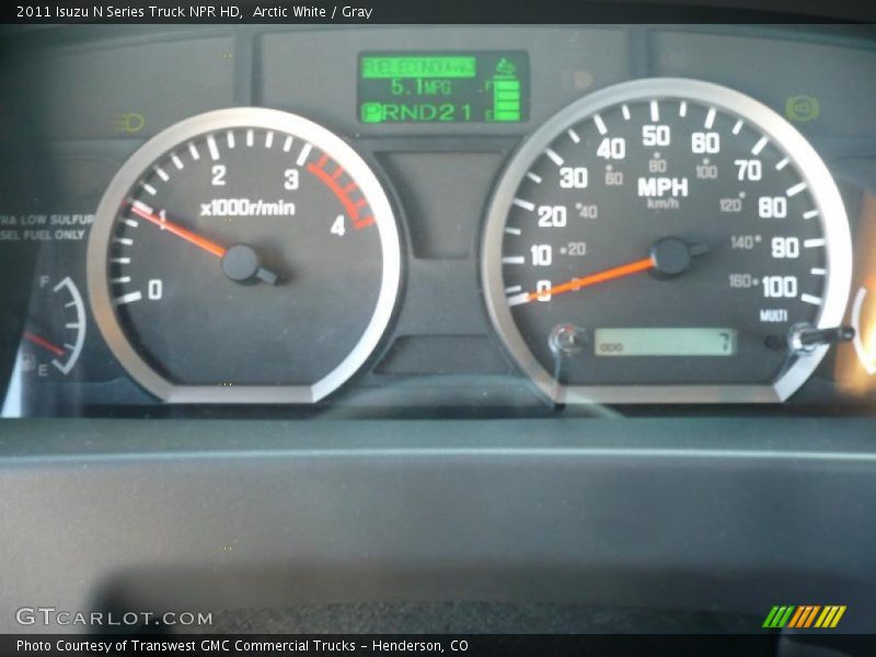 Arctic White / Gray 2011 Isuzu N Series Truck NPR HD