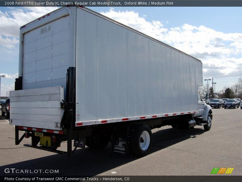 Oxford White / Medium Flint 2008 Ford F750 Super Duty XL Chassis Regular Cab Moving Truck