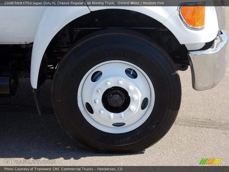Oxford White / Medium Flint 2008 Ford F750 Super Duty XL Chassis Regular Cab Moving Truck
