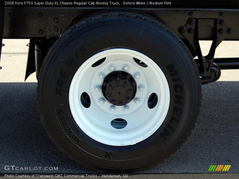 Oxford White / Medium Flint 2008 Ford F750 Super Duty XL Chassis Regular Cab Moving Truck