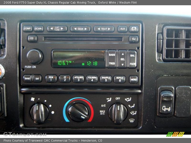 Oxford White / Medium Flint 2008 Ford F750 Super Duty XL Chassis Regular Cab Moving Truck