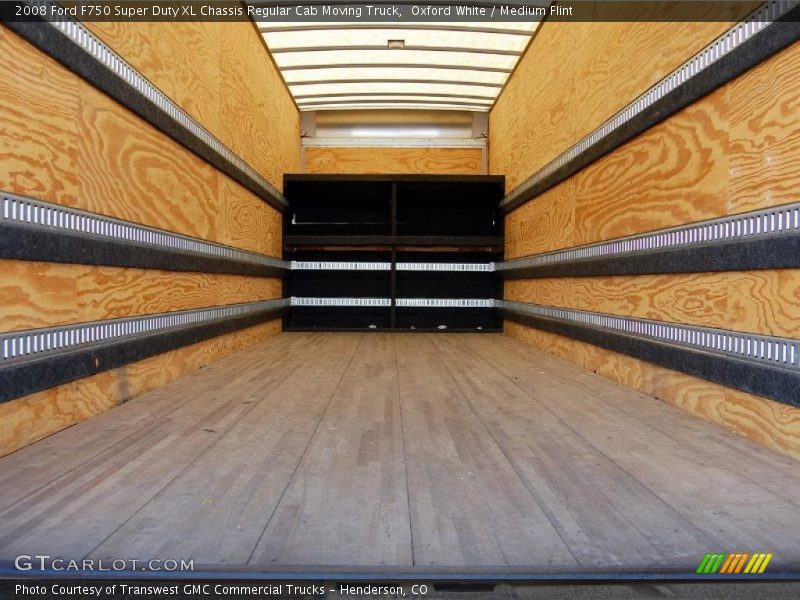 Oxford White / Medium Flint 2008 Ford F750 Super Duty XL Chassis Regular Cab Moving Truck
