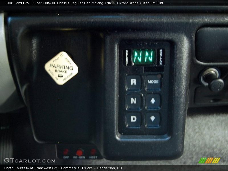 Controls of 2008 F750 Super Duty XL Chassis Regular Cab Moving Truck