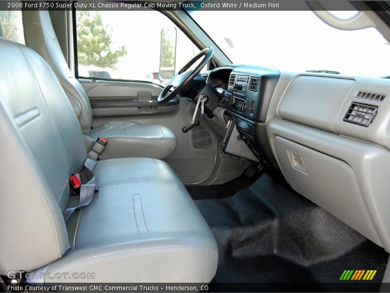 Oxford White / Medium Flint 2008 Ford F750 Super Duty XL Chassis Regular Cab Moving Truck