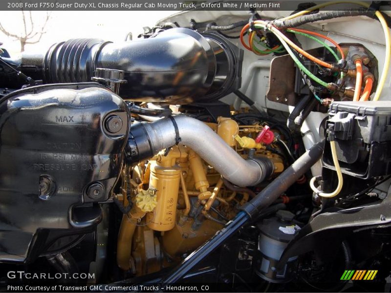 Oxford White / Medium Flint 2008 Ford F750 Super Duty XL Chassis Regular Cab Moving Truck