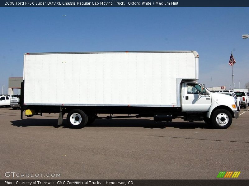  2008 F750 Super Duty XL Chassis Regular Cab Moving Truck Oxford White