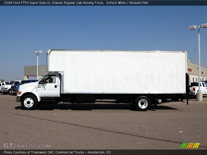  2008 F750 Super Duty XL Chassis Regular Cab Moving Truck Oxford White