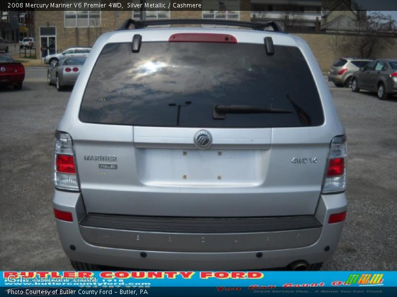 Silver Metallic / Cashmere 2008 Mercury Mariner V6 Premier 4WD