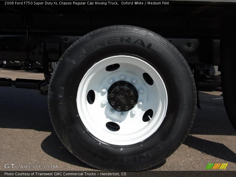Oxford White / Medium Flint 2008 Ford F750 Super Duty XL Chassis Regular Cab Moving Truck