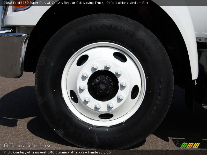 Oxford White / Medium Flint 2008 Ford F750 Super Duty XL Chassis Regular Cab Moving Truck