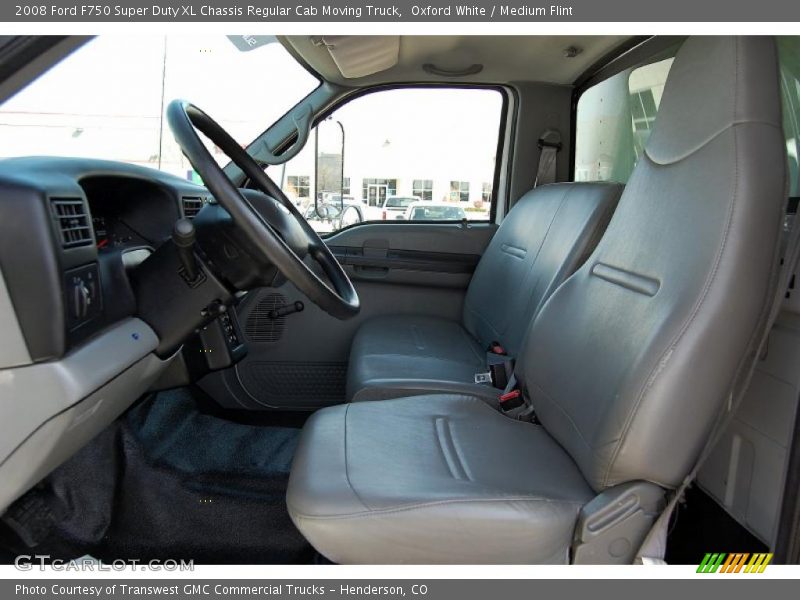 Oxford White / Medium Flint 2008 Ford F750 Super Duty XL Chassis Regular Cab Moving Truck
