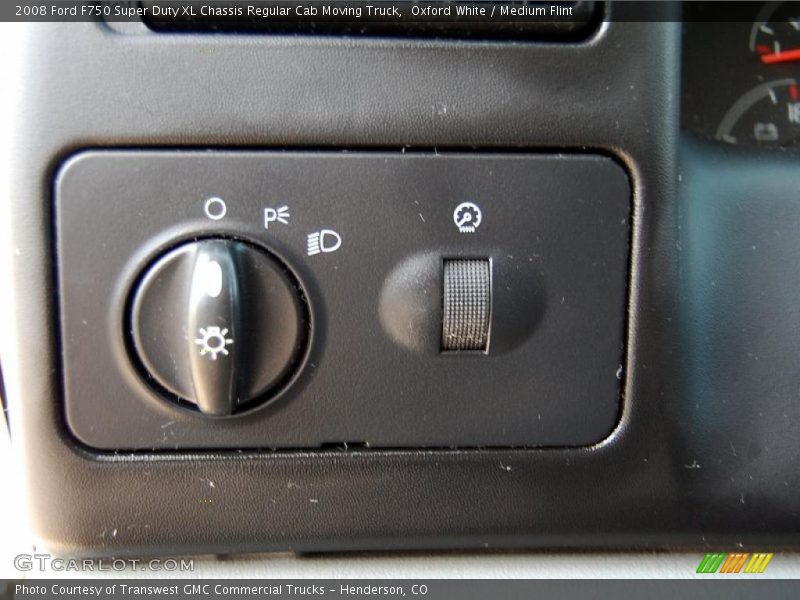 Oxford White / Medium Flint 2008 Ford F750 Super Duty XL Chassis Regular Cab Moving Truck