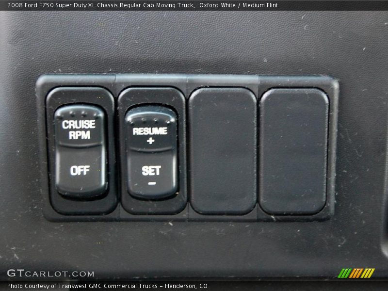 Oxford White / Medium Flint 2008 Ford F750 Super Duty XL Chassis Regular Cab Moving Truck