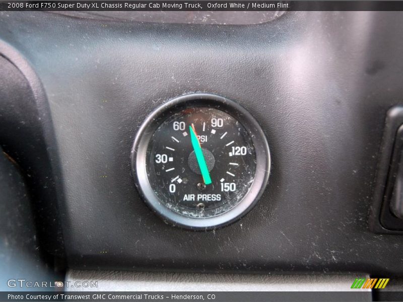 Oxford White / Medium Flint 2008 Ford F750 Super Duty XL Chassis Regular Cab Moving Truck