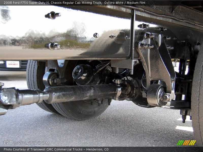 Oxford White / Medium Flint 2008 Ford F750 Super Duty XL Chassis Regular Cab Moving Truck