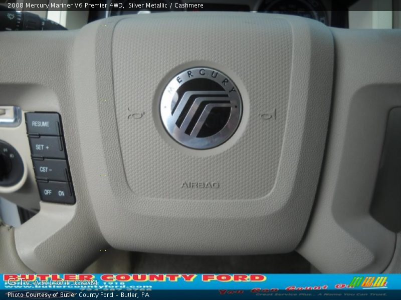 Silver Metallic / Cashmere 2008 Mercury Mariner V6 Premier 4WD