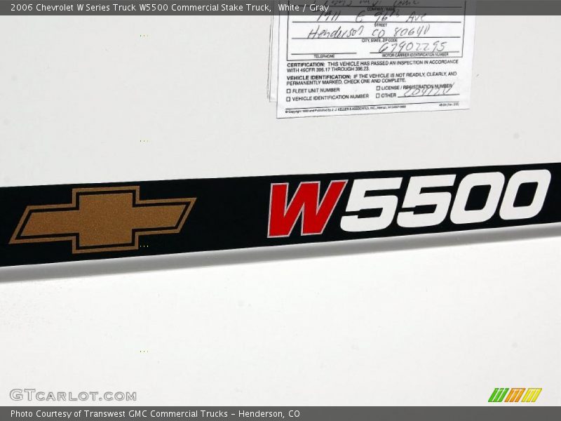  2006 W Series Truck W5500 Commercial Stake Truck Logo