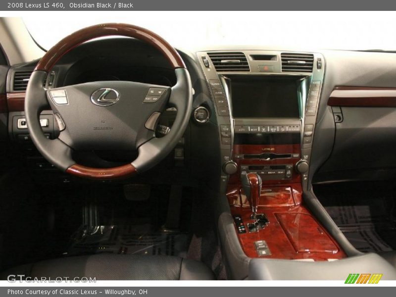 Obsidian Black / Black 2008 Lexus LS 460