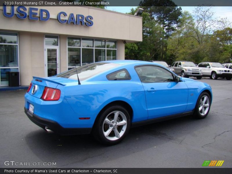 Grabber Blue / Charcoal Black 2010 Ford Mustang GT Coupe