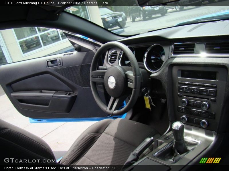 Grabber Blue / Charcoal Black 2010 Ford Mustang GT Coupe