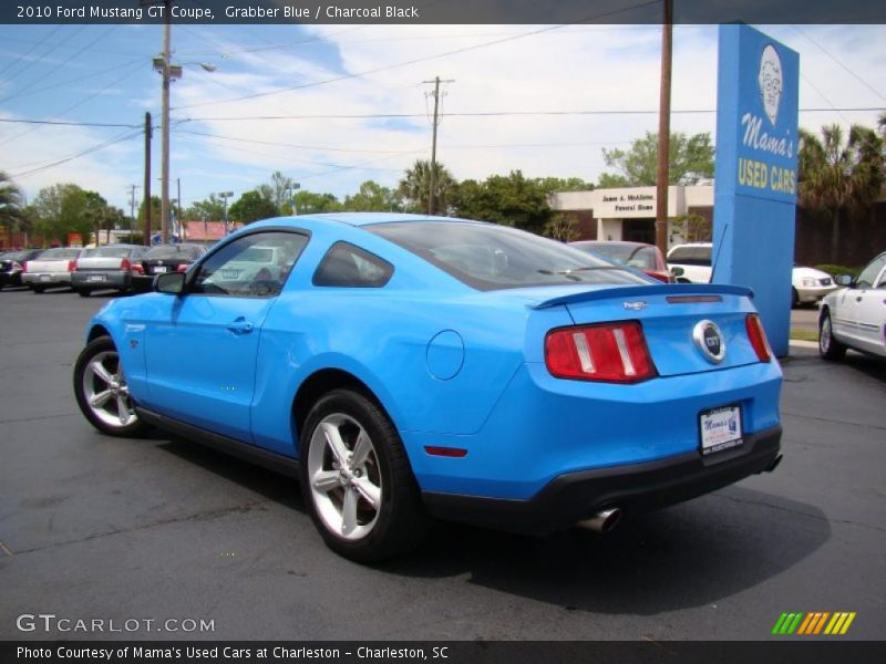 Grabber Blue / Charcoal Black 2010 Ford Mustang GT Coupe