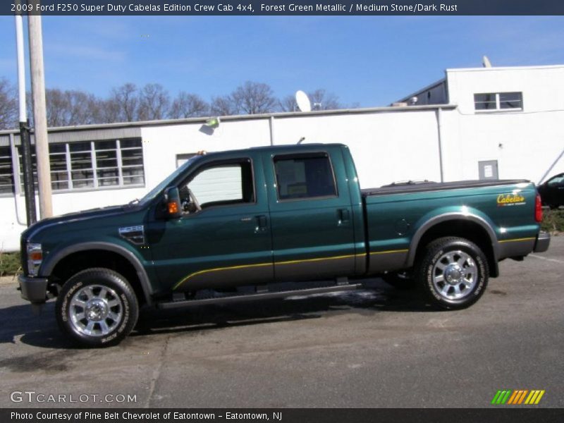 Forest Green Metallic / Medium Stone/Dark Rust 2009 Ford F250 Super Duty Cabelas Edition Crew Cab 4x4