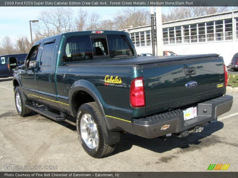 Forest Green Metallic / Medium Stone/Dark Rust 2009 Ford F250 Super Duty Cabelas Edition Crew Cab 4x4
