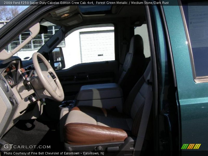 Forest Green Metallic / Medium Stone/Dark Rust 2009 Ford F250 Super Duty Cabelas Edition Crew Cab 4x4