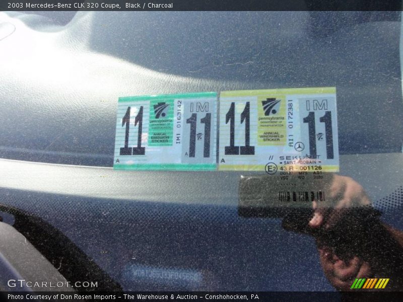 Black / Charcoal 2003 Mercedes-Benz CLK 320 Coupe