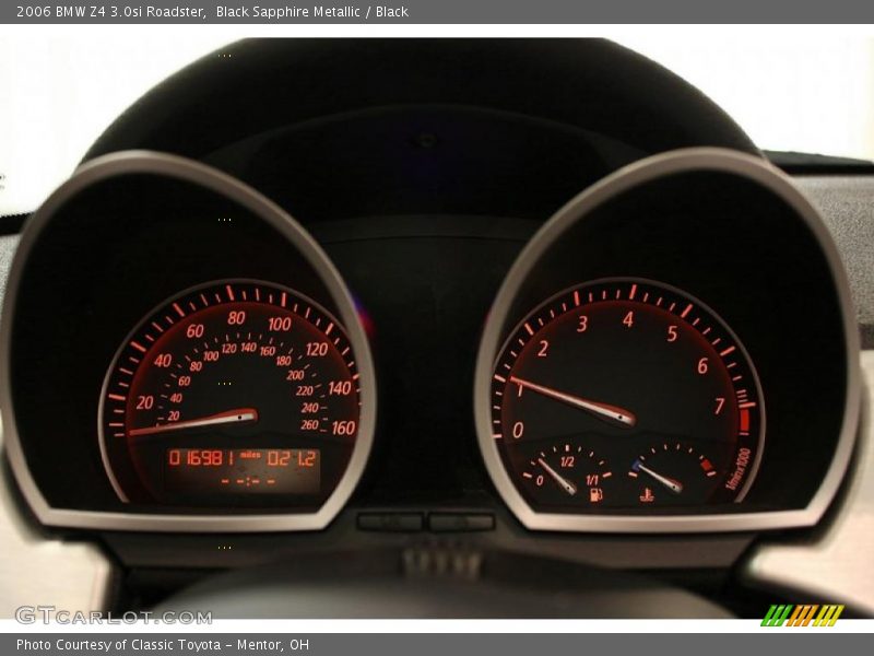 Black Sapphire Metallic / Black 2006 BMW Z4 3.0si Roadster