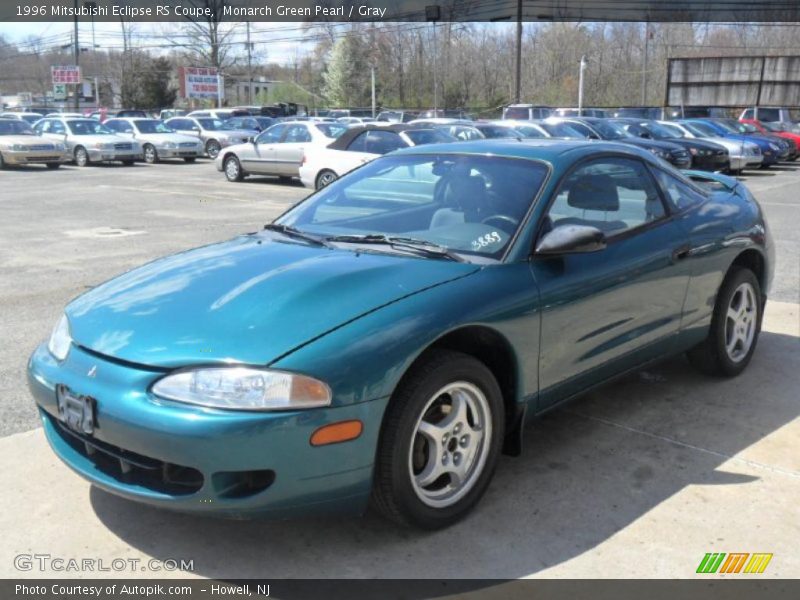 Monarch Green Pearl / Gray 1996 Mitsubishi Eclipse RS Coupe