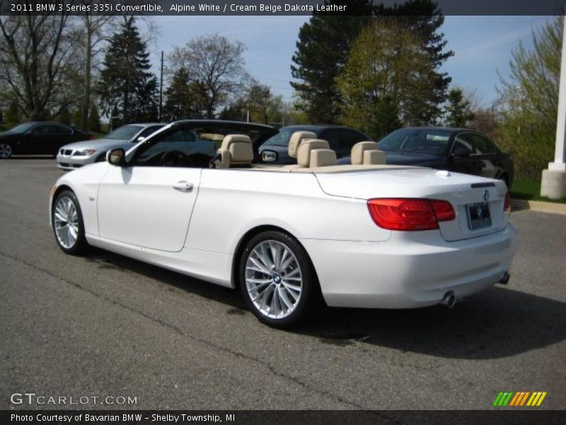 Alpine White / Cream Beige Dakota Leather 2011 BMW 3 Series 335i Convertible
